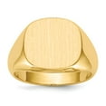 thumbnail image 1 of Solid 14k Yellow Gold Men's Engravable Signet Ring (14.3mm) - Size 9.5, 1 of 5