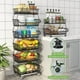 thumbnail image 4 of Fruteros de Cocina Modernos 6 Niveles, Carrito Organizador de Almacenamiento Cocina, Estante Organizador de Cocina, Organizador de Frutas y Verduras Metal, Frutero con Cajones y Ruedas, 4 of 7