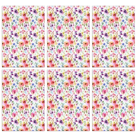 6 Pcs Funny Kitchen Towels,Pioneer Flower Floral Print Pattern Microfiber Dish Towels,Kitchen Tea Towels,Kitchen Towel Set (18" X 26")