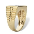 thumbnail image 2 of PalmBeach Jewelry Men's Diamond Accent 18k Gold-Plated Two-Tone Watchband-Style Grid Ring, 2 of 4