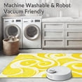 thumbnail image 5 of ODIKA 3'x5' Machine Washable Non-Slip Area Rug, Lemon Zest Swirl Floor Art High Traffic Rug with Pad, Yellow, 127518, 5 of 8