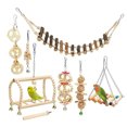 thumbnail image 4 of Chewing Toy Set, Anxiety Reduction Wood Bite  8 Piece Set Multipurpose Bird Foraging Toys Hand Made  For Playing For Home, 4 of 8