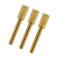 thumbnail image 4 of 3 piezas de brocas para muelas abrasivas, cabezal de rectificado con forma cilíndrica, brocas para tallado, rectificado 10mm, 4 of 9