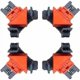 thumbnail image 1 of 4 Pack Woodworking Right Angle Clamps, Woodworking 90 Degree Right Angle Clamp Clip Quick Fix Picture Frame Corner Clamps, 1 of 4