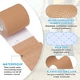 thumbnail image 3 of Cinta de Kinesiología Uxcell, Cintas Adhesivas de Algodón para Soporte Muscular Deportivo, Cinta Elástica Impermeable para Rodilla, Tobillo, Muñeca y Hombro, Marrón, 3 of 7
