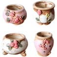thumbnail image 1 of 4pcs Small Flower Pots Ceramic Flower Pots Decorative Flower Pots Green Plant Flowerpots Random Style, 1 of 6