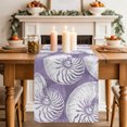 thumbnail image 2 of Table Runners 90 Inches Long Dress Scarves, Coastal Shell Purple Farmhouse Coffee/Dining/Kitchen Table Decor Table Runner for Living Room, Summer Ocean Shell Beach 13x90 Inch, 2 of 9