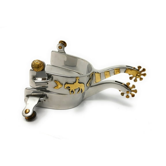 AJ Tack Men's Stainless Steel Offset Pleasure Horse Spurs