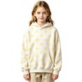 thumbnail image 2 of Girls Polka Dot Print Hoodie, Long Sleeve Pullover Sweatshirt with Pouch Pocket for Fall, 2 of 4