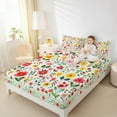 thumbnail image 4 of Feelyou Mandala Flower Print Queen Sheet Sets, Vintage Western Floral Flat Sheet, Teens Women Girls Queen Fitted Sheet, Microfiber Bedroom Decor, 4pcs, 4 of 7