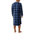 thumbnail image 4 of Purcolt Mens Nightgown Long Sleeve Plaid Print Lounge Sleep Shirt Pajama Nightshirt Soft Loose Sleepwear Comfy Nightwear S-3XL, 4 of 9