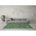 thumbnail image 3 of Ahgly Company Indoor Square Persian Turquoise Blue Traditional Area Rugs, 3' Square, 3 of 4