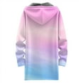 thumbnail image 5 of idosla Long Hoodies for Women Zip Up Gradient Color Fleece Jacket Tunic Sweatshirts Fall Winter Fashion Clothes 2025 (Pink, L), 5 of 5