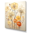 thumbnail image 2 of Designart "Flora Fantasy in Yellow" Floral Canvas Wall Art - Modern Yellow Abstract Botanicals Bedroom Canvas Wall Art, 2 of 6