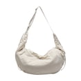 thumbnail image 2 of Women's Commute Crossbody Bag Pleated Tassel Crescent Bag Shoulder Bag Nylon Dumpling Bag Large Capacity Crescent Bag, 2 of 6