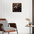 thumbnail image 3 of 12 Inch Wall Clock Battery Operated Silent Clock Decorative for Office, Kitchen, Outdoor, Living Room，Electric Guitar Music Cityscape Art, 3 of 4