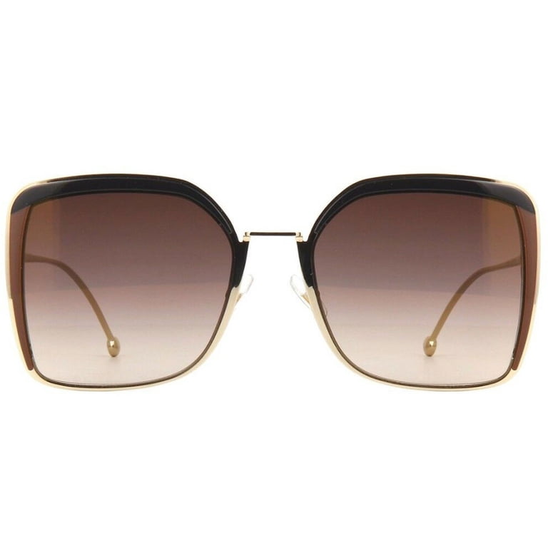 FENDI Ff 0294/S 09Q JL Sunglasses Gold Frame Brown Lenses  display picture 1