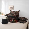thumbnail image 6 of Feelyou Cartoon Red Mushroom Bedding Comforter Set 7pcs, Jungle Leaves Plant Queen Bedding Sets, Teesn Kids Boys Girls Reversible Queen Sheet Sets, Breathable Home Decor, 6 of 8