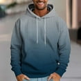 thumbnail image 2 of Trendy Hoodies for Men Gradient Color Drawstring Hooded Pullover Sweatshirts with Pocket Long Sleeve Casual Tops (2XL, Navy 02), 2 of 5