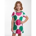 thumbnail image 5 of Kids Cool Short Sleeve Dress Comfort-Fit Crewneck Play Dress for Girls Junior Girls Age 7-13 Basic Design, 5 of 6
