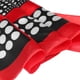 thumbnail image 4 of Pañuelo con estampado de rayas de lunares rojos y negros, bufanda de cuello cuadrado para mujer, 4 of 6