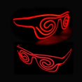 thumbnail image 3 of Gafas rojas El Wire, gafas de neón Rave que destellan iluminan gafas Led para decoraciones de fiestas, 3 of 5