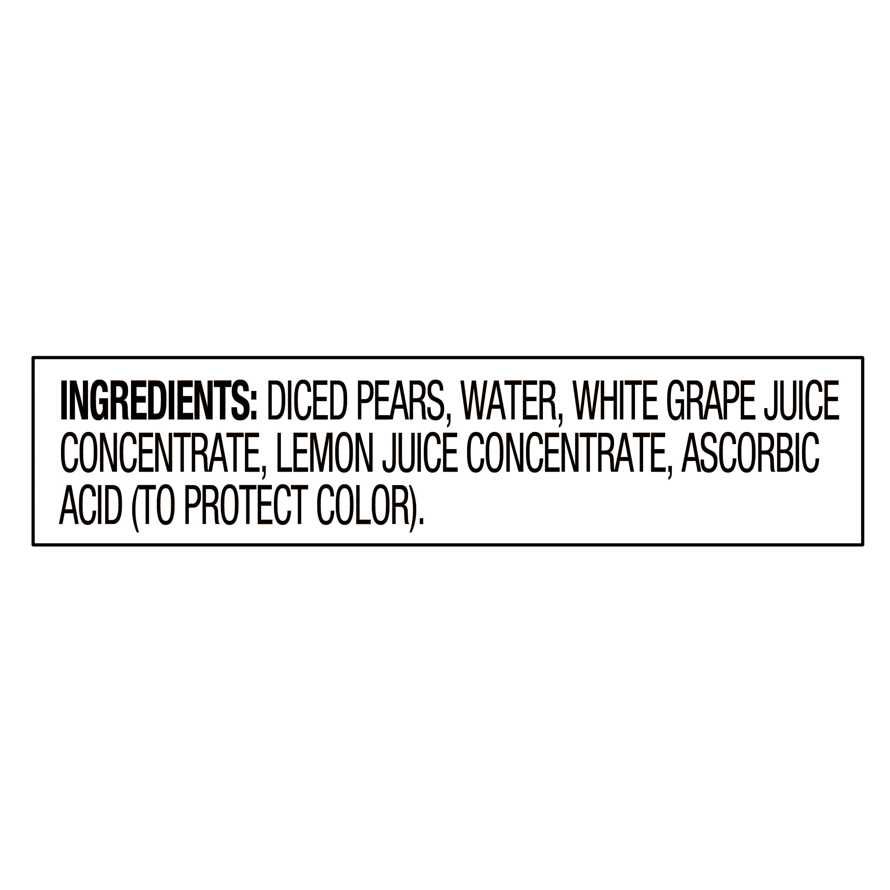 (4 pack) Great Value Diced Pears Fruit Cups in Juice, 4 oz, 4 Count