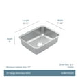 thumbnail image 4 of Moen GS20166 2000 Series 23-1/8" Undermount Single Basin Stainless Steel Kitchen Sink -, 4 of 4
