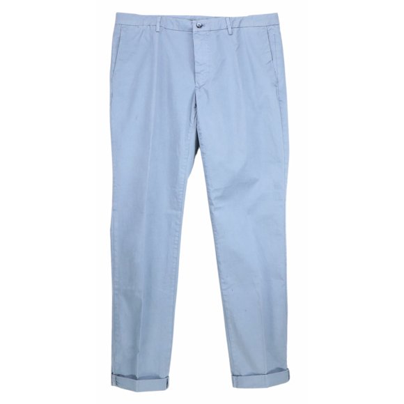 Mason's Men's Light Blue 730 Forte Dei Marmi Cafe Labor Stretch Trousers Casual - 37