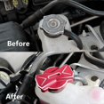 thumbnail image 5 of Tapa de aceite de motor de aleación de aluminio, cubierta de radiador decorativa para Dodoge Charger 2011-2021, accesorios para automóvil, color rojo, 5 of 5