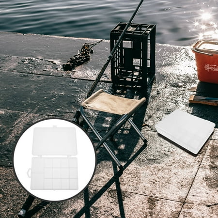 NICEXMAS Large Capacity Portable Fishing Tackle Box Seal White Plastic Storage Container for Outdoor Anglers
