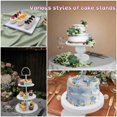 thumbnail image 3 of Juego de 7 soportes de metal para tartas, soporte redondo de 3 niveles, para cupcakes, bandeja de servir para fiestas, bodas, cumpleaños, baby shower, aniversario, 3 of 9