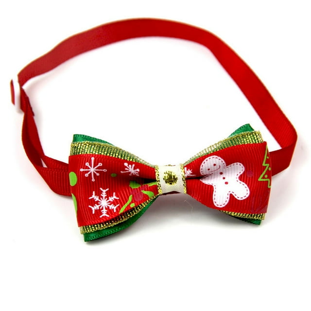 Billuyoard Collar de pajarita para mascotas, accesorio de ropa para gatos, adorno de cuello pequeño, regalo de Navidad, collares para perros y gatos, Suministros para perros tipo 7 Billuyoard PT003672-07