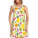 thumbnail image 1 of Fotbe Avocado And Pineapple Vestido de Verano sin Mangas para Mujer – Vestido Midi Línea A, Estilo Camiseta Floral, Vestido Playero Casual y Fluido, 1 of 7