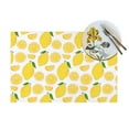 thumbnail image 4 of XMXT 1 Pcs Woven Placemats, Cartoon Lemon Hand Painting Stain Resistant Anti-Skid Placemat for Kitchen Table, 12 x 18 inches, 4 of 6