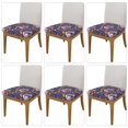 thumbnail image 2 of KLL Snake And Floral Pattern Seat Covers for Dining Room Chairs,Washable Chair Seat Chair Covers Seat Protector-Six Piece, 2 of 7