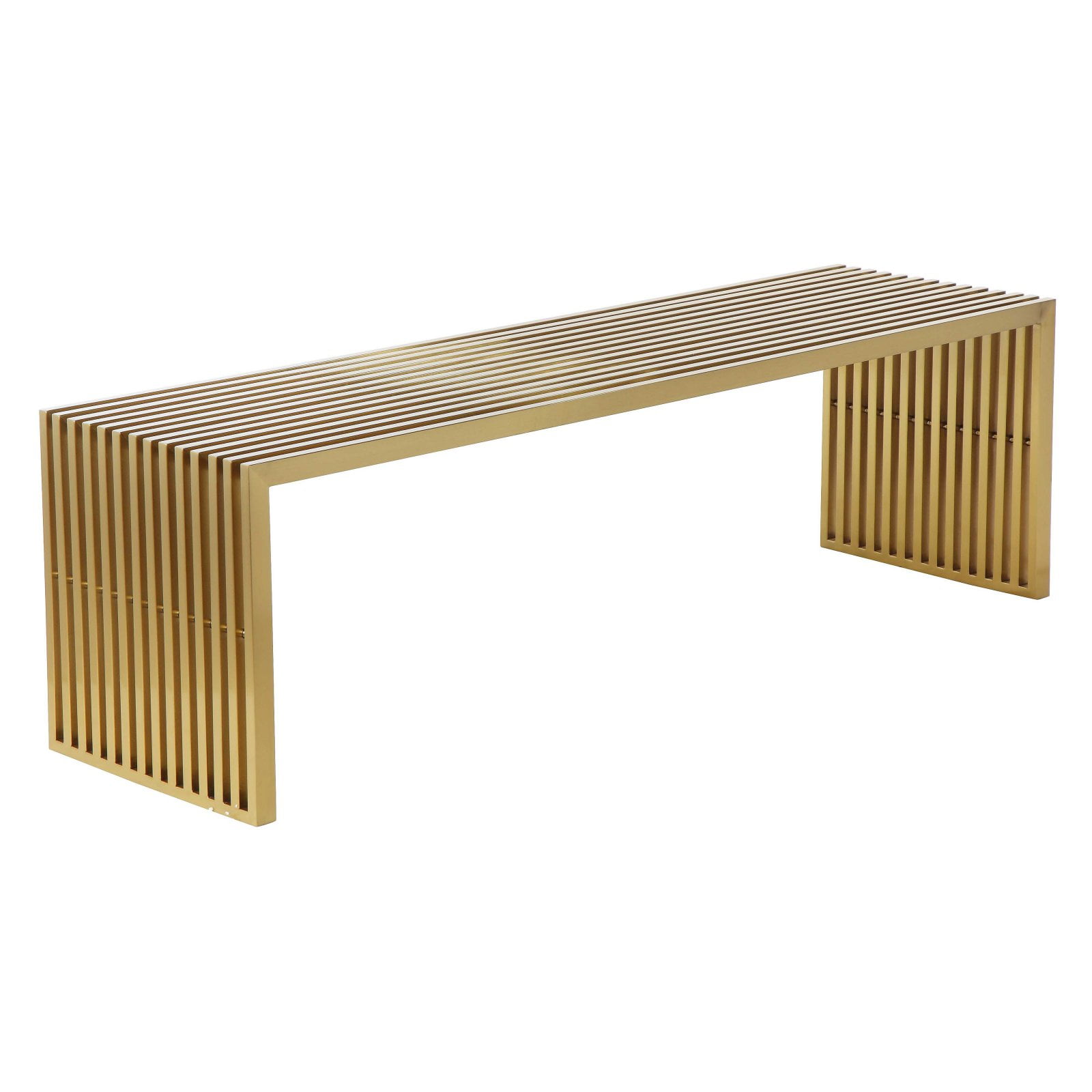 Pangea Home Gold Brushed Luxe Indoor Bench