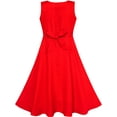thumbnail image 3 of Girls Dress 2-in-1 Red Lace Chiffon Bridesmaid Wedding Party 12 Years, 3 of 6
