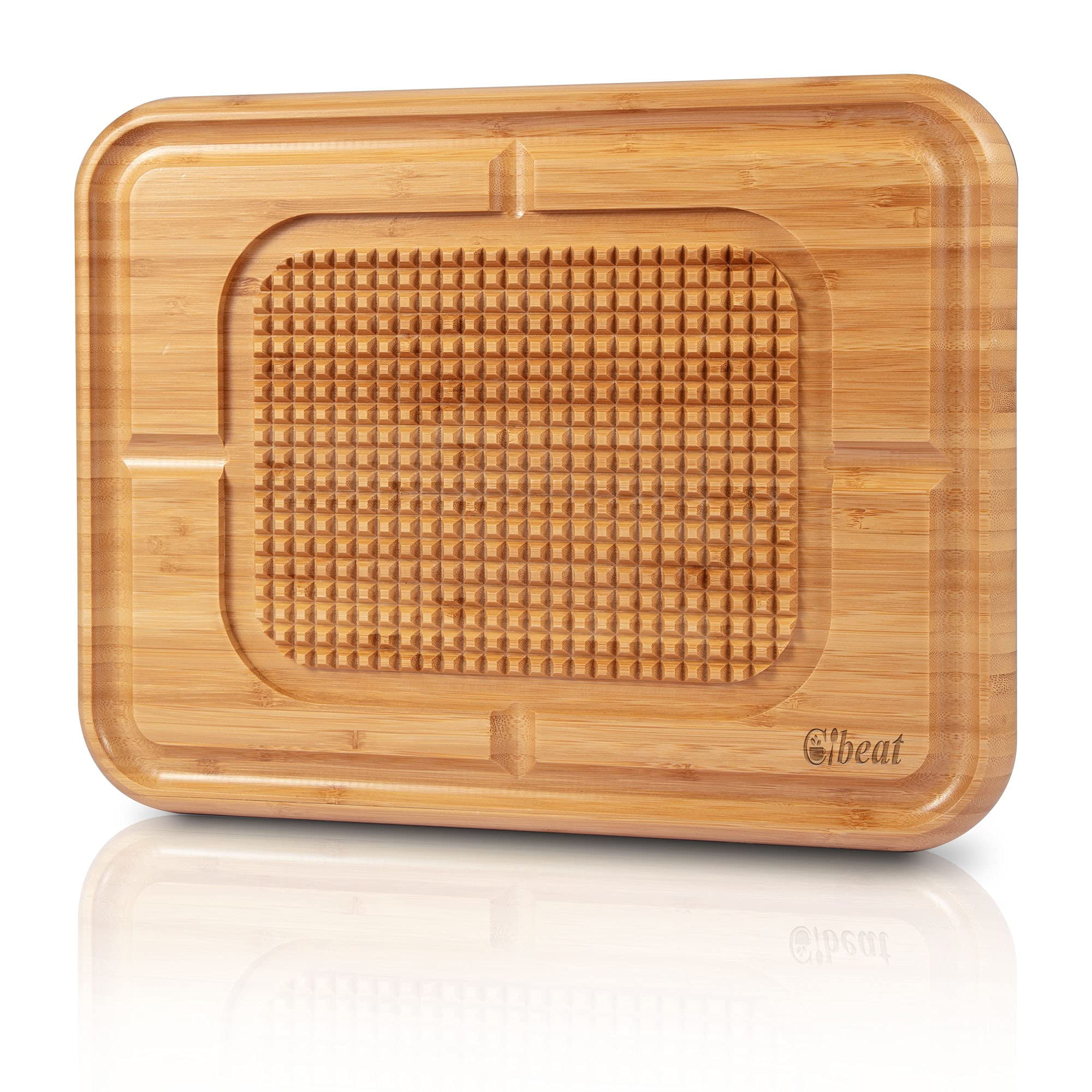 Carving Cutting Board, Turkey Bamboo Board with Juice Groove, Kitchen Wood Chopping Board, Heavy