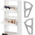 thumbnail image 4 of IBASETOY 1Pair Stainless Steel Flip Frame Hinges for Shoe Cabinet Space Saving Hardware with Hidden Rack in Grey, 4 of 8