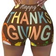 thumbnail image 2 of Rocae Happy Thanksgiving With Gnome for Women's Quick-Dry Running Shorts,Ladies Active Athletic Apparel Yoga Workout Gym Running Volleyball Spandex Shorts-Small, 2 of 8