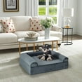 thumbnail image 3 of Pet Products Cooling Gel Memory Foam Dog Bed for Large Dogs w/ Removable Bolsters and Washable Cover, Gray, 3 of 9