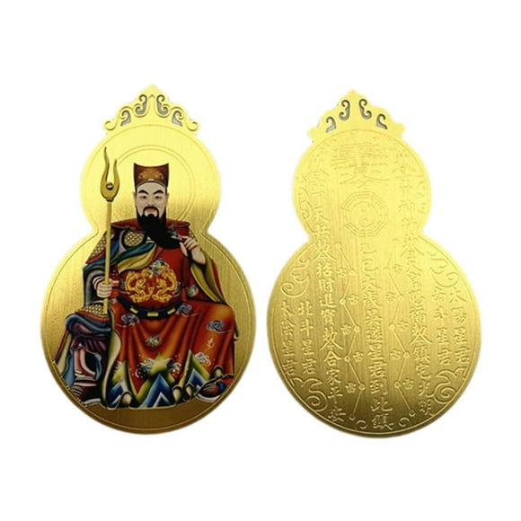 2 tarjetas de protección de Buda de metal Salvador doradas