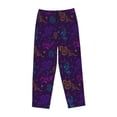 thumbnail image 6 of Uemuo Colorful Snake Pattern Women's Wide Leg Palazzo Lounge Pants with Pockets Light Weight Loose Comfy Casual Pajama Pants-Small, 6 of 9