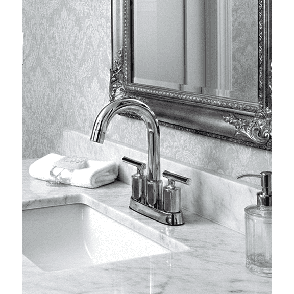 RELIAFLO Polish Chrome 2-Lever Mini -Widespread Bathroom Sink Faucet