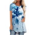 thumbnail image 1 of Elegante blusa de manga corta con cuello redondo y manga abullonada para mujer OAVQHLG3B Store  lin121212, 1 of 4