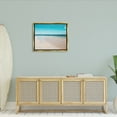 thumbnail image 3 of Stupell Industries Vivid Blue Panoramic Sky Sandy Beach Coast Photograph Metallic Gold Floating Framed Canvas Print Wall Art, Design by Danita Delimont, 3 of 5