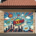 thumbnail image 6 of Hero Theme Backdrop Buildings Comic Party Photography Background Baby Shower Boy Girl Kids Birthday Party Decoration Studio Shoot Prop, 6 of 9