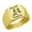 Gold, variant on Initial Royal Letter K Monogram Stainless Steel Signet Ring