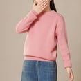 thumbnail image 2 of HomeDM Kids Girls Sweaters Boys Crewneck Long Sleeve Pullover Tops Soft Knitting Cotton Fall Winter Warm Sweater for Unisex Boy Girls, Pink Size 3-4 Years, 2 of 7